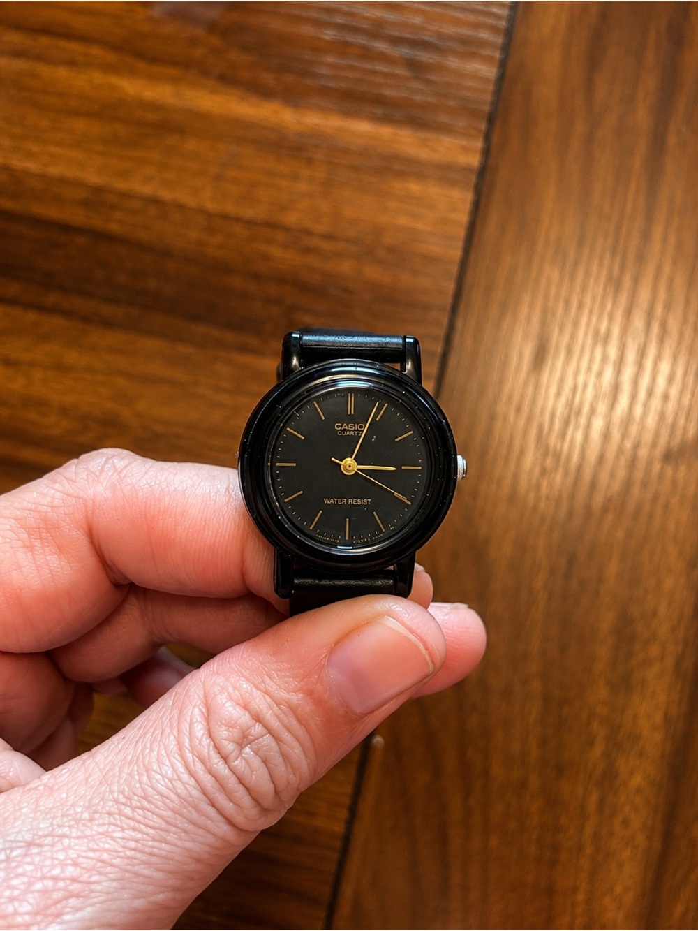 Casio Black Watch with Gold Accents
